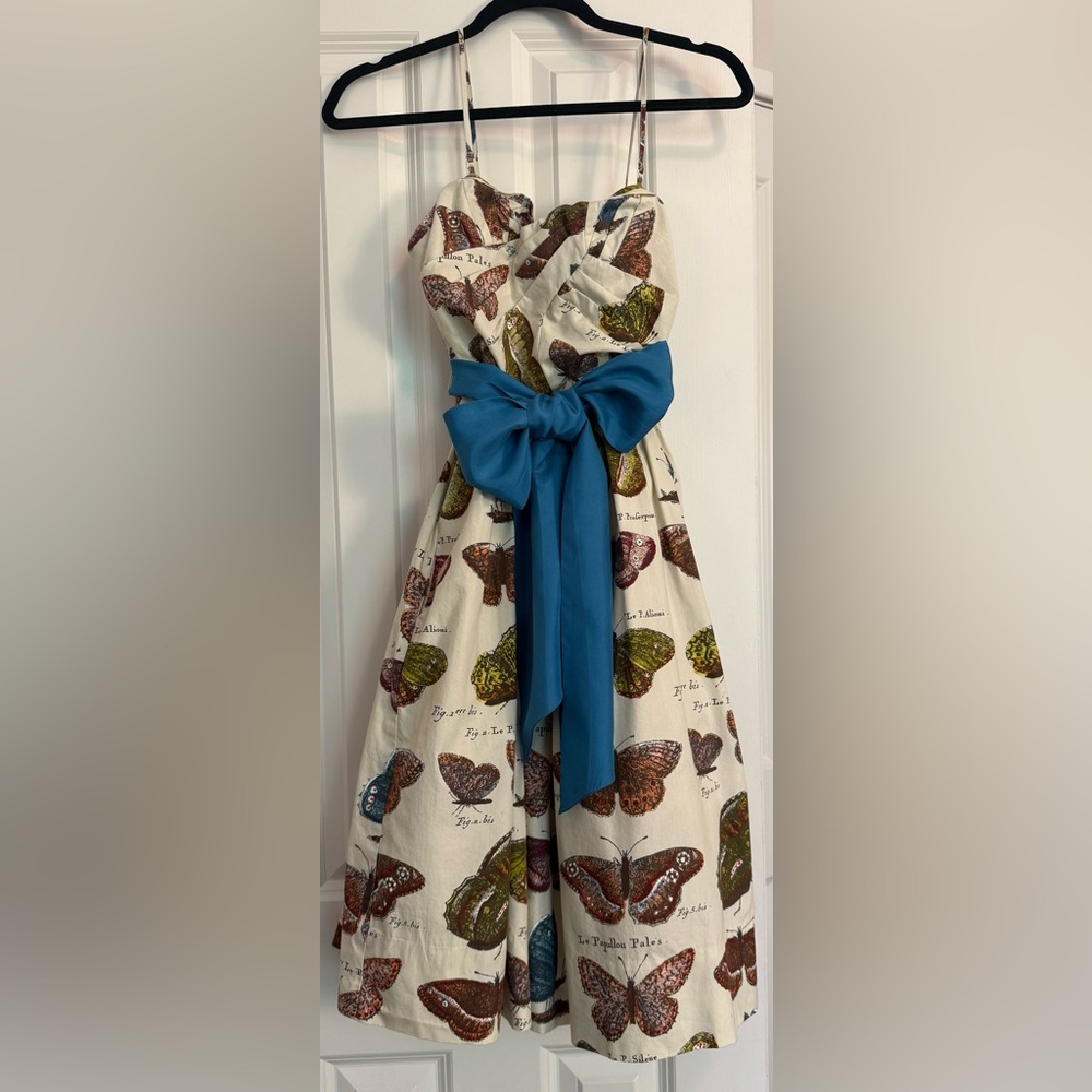 Anthropologie Maeve Lepidoptera Butterfly Tulle Flounce Sundress